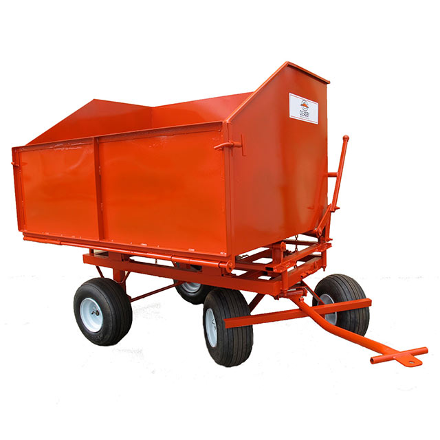 DUMP TRAYS AND LARGE 4-WHEEL TRAILERS
